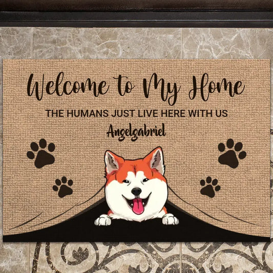 Up to 5 - Welcome To Our Home - Personalized Doormat For Your Fur Babies