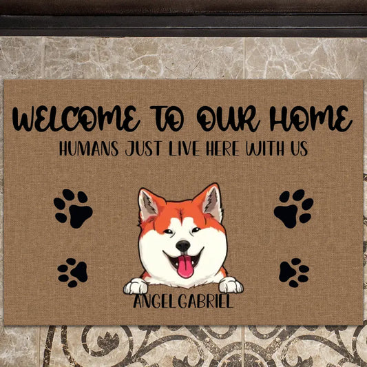 Up to 5 - Welcome to Our Home - Personalized Doormat For Your Fur Babies