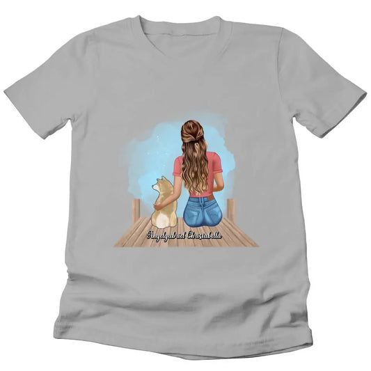 Girl With A Dog - Personalized T-shirt For Your Dogs