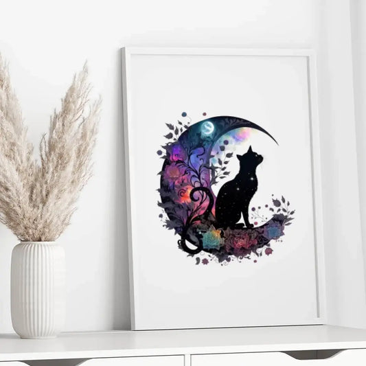Cat With Floral - Personalized Poster For Your Cats