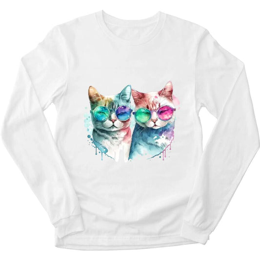 Cat Couple - Personalized Long Sleeve For Your Cats