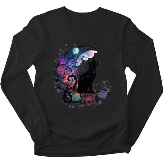 Cat With Floral - Personalized Long Sleeve For Your Cats